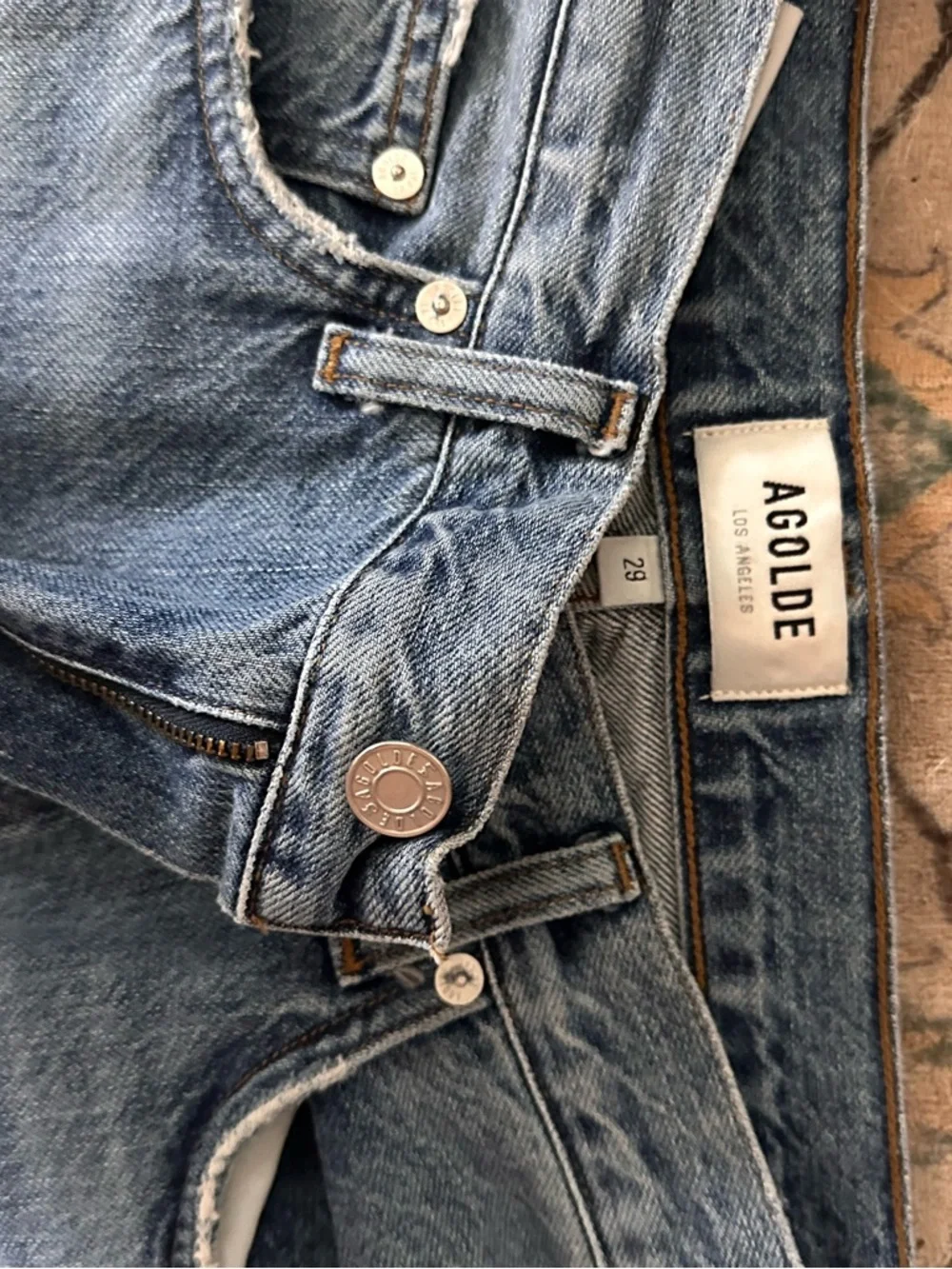 Agolde Light Blue Denim Jeans super cool design